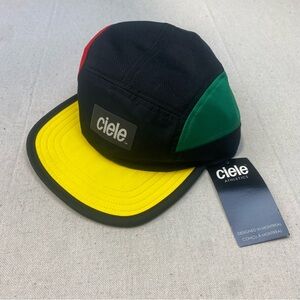 Ciele Athletics Multicolor Five-Panel Running Cap - Black/Yellow/Green/Red